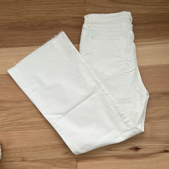 NWT J. Crew Pont Sur high waist, wide leg, white denim jeans, size 32 - Picture 5 of 14